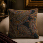Heritage Lacivert Kırlent Kılıfı (45x45)